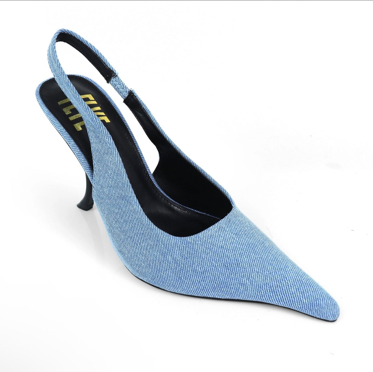 DAISY | DENIM SLING-BACK POINTED TOE HEEL