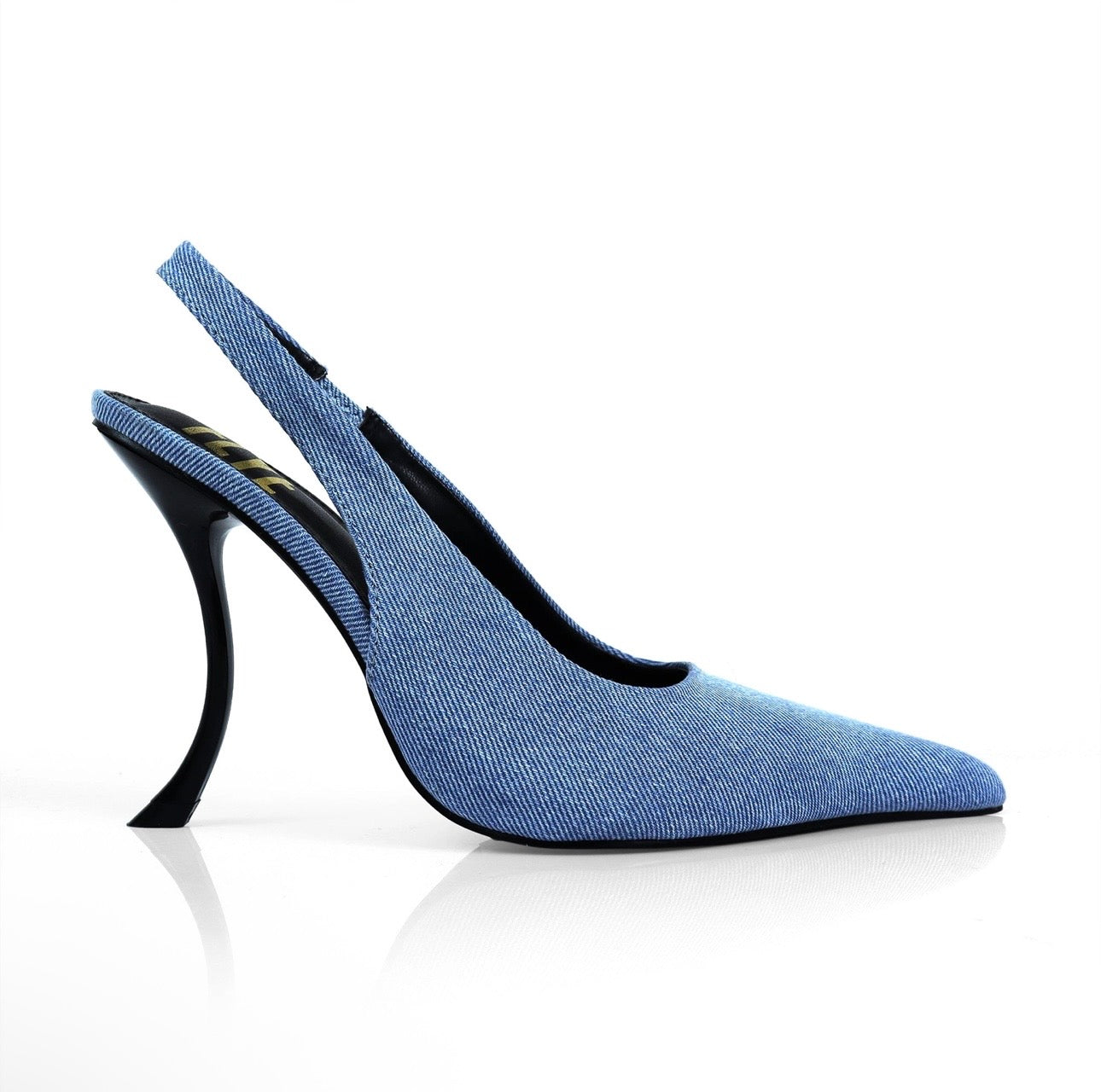 DAISY | DENIM SLING-BACK POINTED TOE HEEL