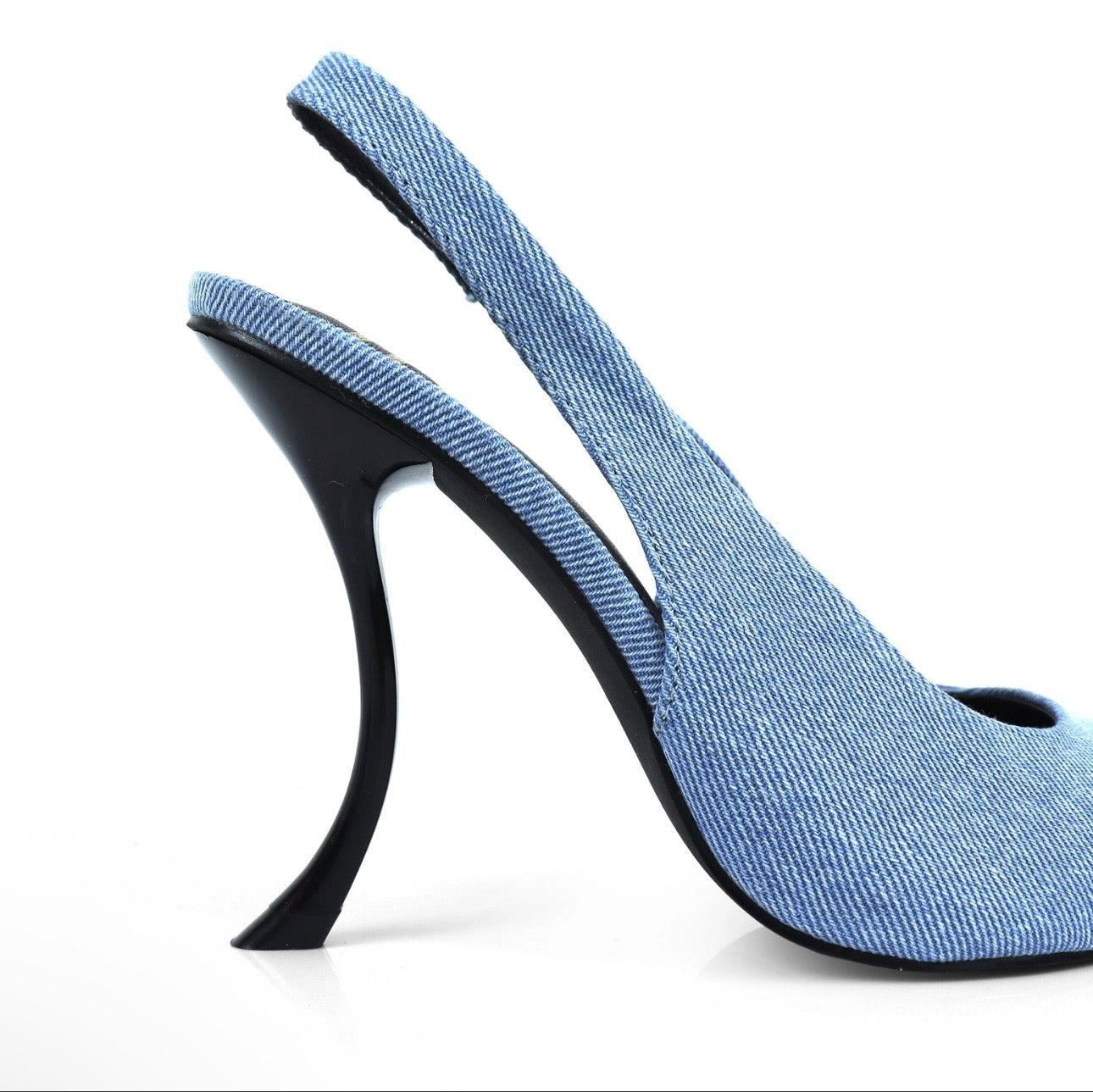 DAISY | DENIM SLING-BACK POINTED TOE HEEL